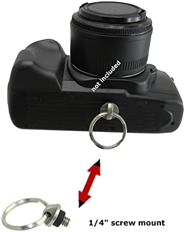 Metal Split Ring 1/4" Camera Mount for QR Quick-Release Neck Strap, R-Strap