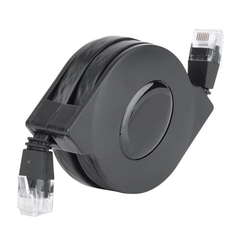 Zerone CAT 6 Ethernet Cable, Retractable Flat Shielded LAN Cord with RJ45 for Modem Router Gaming (2M) (1 Pc)