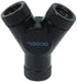 Alphacool HF G1/4" Y-Connector, Triple Rotary - Deep Black