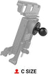 RAM Mounts Round Plate with Ball - RAM-202U with C Size 1.5" Ball