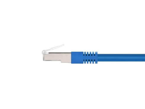 Monoprice Cat6A Ethernet Cable, 2ft, Blue, Double Shielded (S/FTP) 26AWG, 10G, Molded RJ45