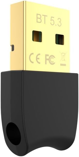 FANTIA USB Bluetooth 5.3 Dongle Adapter for PC Speaker, Wireless Mouse Keyboard Music