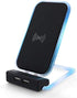 Xtreme Digital Lifestyle Accessories Rotating 5W QI Wireless Charger with 2 USB Ports, iOS & Android Compatible (Black)