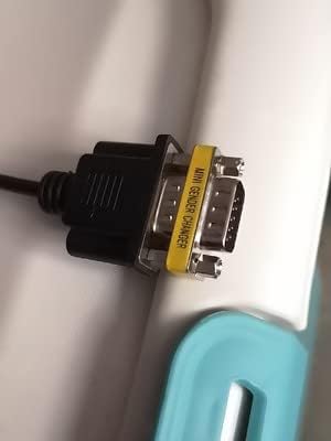 Fielect DB9 VGA Gender Changer 9 Pin Female to Female Mini Coupler Adapter Connector, Blue Pack of 1
