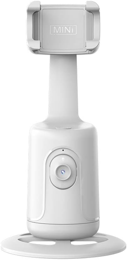 Auto Face Tracking Tripod, 360° Rotation Auto Tracking Phone Holder, No App Required, Adjustable Lens Stable Base for