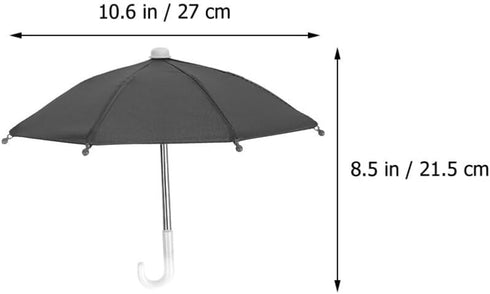Healvian 2pcs Mini Phone Umbrella Shade, Cute Phone Rain Shield & Sunshade Holder for Cellphone, Car, Motor, Bicycle