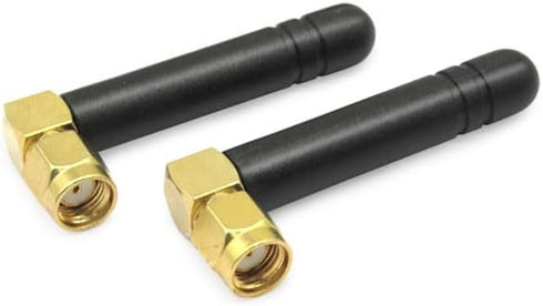 Mini Dual Band WiFi 6 Antenna 2.4GHz 5GHz 5.8GHz MIMO RP-SMA Male Right Angle for FPV WiFi Bluetooth USB Adapter, Mini