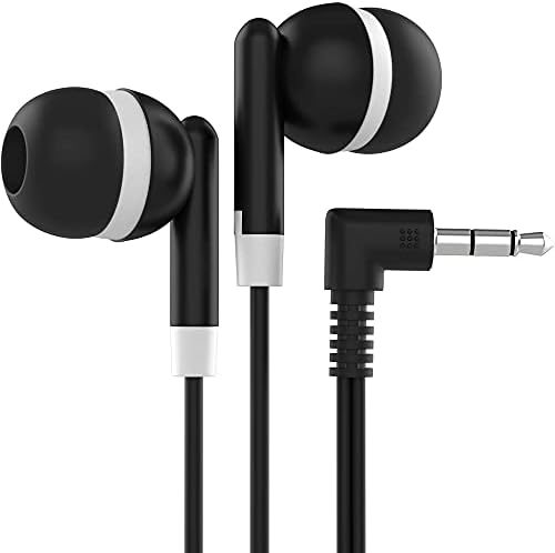 Maeline Bulk Earbuds - Black 10 Pack Wholesale Bundle with 3.5 mm Headphone Plug - Perfect for Retail!