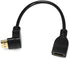 chenyang HDMI Extension Cable, HDMI 1.4 Male to Female 90 Degree UP Angled, 0.5m