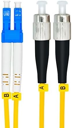 1Meter 3ft LC to FC Duplex 9/125 Single-Mode Fiber Optic Cable Jumper Optical Patch Cord