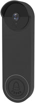 Weatherproof Silicone Doorbell Cover for Google Nest Doorbell, Protective Anti-UV Case (Black)
