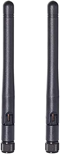 Bingfu Dual Band Wifi Antenna 2.4GHz 5GHz 3dBi MIMO RP-SMA Male (2-Pack) with 12 inch u.fl to RP-SMA Cable
