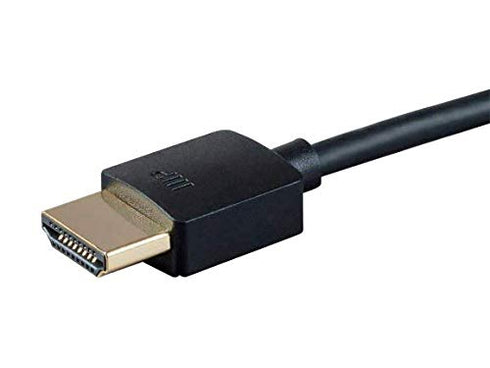 Monoprice High Speed HDMI Cable, Certified Premium, 4K@60Hz, HDR, 18Gbps, 6 Feet, Black - Ultra Slim Series