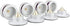 Tertullus 4 Pcs Aluminum Speaker Spike and Isolation Feet Top Pad for Turntable, Amplifier, and Subwoofer (Silver)
