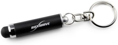 BoxWave Stylus Pen Compatible with iPhone 6 Plus - Bullet Capacitive Stylus, Mini Stylus Pen with Keyring Loop for iPhone 6 Plus, Apple iPhone 6 Plus - Jet Black