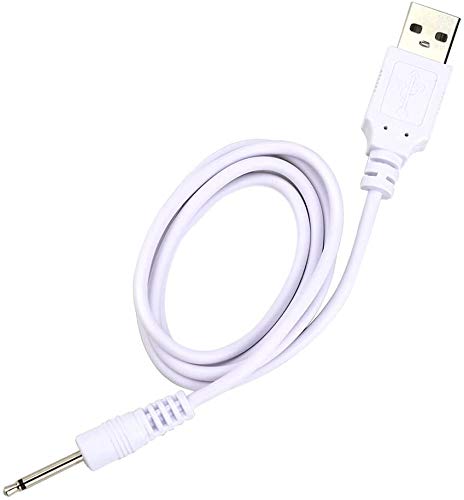 2 Pack Wand Charger Replacement DC Charging Cable Set Compatible with lovesense,Tracys dog,Tracy's Dogg Beauty Instrument USB Charger Cords 2.5mm Wand Vibrating Massager Charger