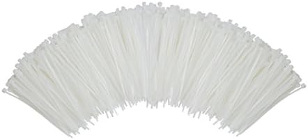 South Main Hardware 848103 1000-Pack 4 Inch Small Cable Ties, Natural, 18-Lb Test, 1000 Tie