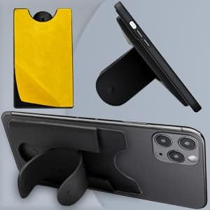 Silicone Phone Card Holder Pocket with Stand - Stick On Wallet, Adhesive Credit Card Pouch for iPhone & Samsung Galaxy