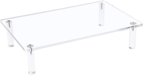 Sumerflos Clear Acrylic Monitor Laptop Stand, Sturdy and Save Space Computer Laptop