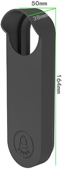 Weatherproof Silicone Doorbell Cover for Google Nest Doorbell, Protective Anti-UV Case (Black)