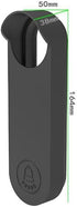 Weatherproof Silicone Doorbell Cover for Google Nest Doorbell, Protective Anti-UV Case (Black)