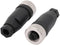 M12 Field Wireable Connector 4 Pin Straight Cable Mount Aviation Plug Waterproof IP67 Industrial Circular Sensor Connector (Female, A Code)