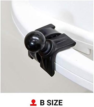 RAM Mounts Strap Hose Clamp Ball Base with B Size 1" Ball, Fits Rails 1" to 2.1" in Diameter