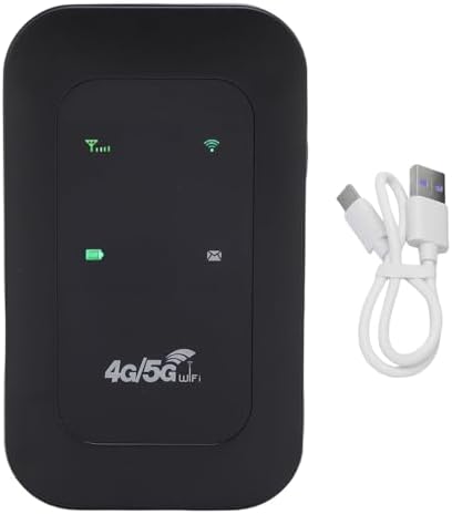 Zunate 4G 5G 300Mbps 10 3200mAh LTE Mobile WiFi Hotspot for Travel, High Speed Portable Router, Supports Devices, SIM