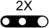 2X Back Glass Camera Lens Cover with Adhesive Replacement for Xiaomi Mi Note 10 6.47 inch