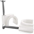 PHYXOLOGY SUPPLY Pro-Grade Cable Clips with Steel Nails, 4mm & 14mm Wire Holders, 100 Per Size