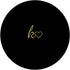 Yellow Initial Letter K Heart Minimalist Black PopSockets Standard PopGrip for Phones
