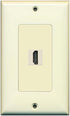 RiteAV 1 HDMI Port Female-Female Wall Plate, Decorative Ivory