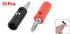 uxcell a13051400ux0579 Plastic Shell Audio Speaker Cable Banana Connector Black Red (Pack of 10)