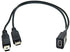 Duttek Mini USB Multi Charging Cable, 10 inch Y Splitter Cable, Mini USB Female to Micro USB Male 2 in 1 Cord Black