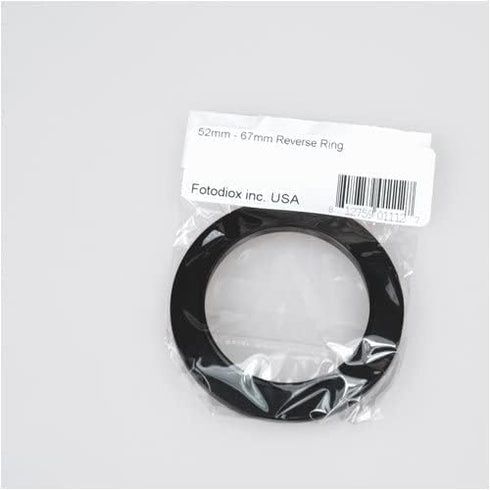 Fotodiox 58mm-67mm Macro Close-up Reverse Ring - Anodized Black Metal for Nikon, Canon, Sony, Olympus, Pentax,