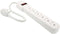 Topzone 1 Feet AC Wall Power Strip, 6 Outlets with Built-in Safety Circuit Breaker, UL Listed (White)