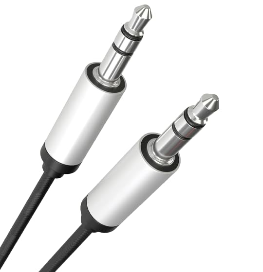 UIGOCLE Audio Cable Compatible with 3.5mm Audio Cable Nylon Braided Auxiliary Cable Male