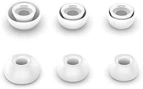 ALXCD 6 Pairs Ear Tips for AirPods Pro 2nd Gen, S/M/L Sizes Silicone Eartips Replacement, White