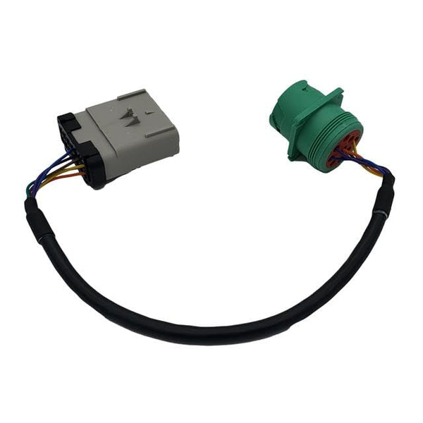 RP1226 Male to ELD Green J1939 9-Pin Male Panel Mount Cable, 12-Inch