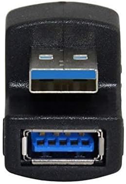cablecc 1 Set Up & Down Angled USB 3.0 Adapter, A Male to Female Extension, 180 Degree