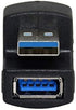 cablecc 1 Set Up & Down Angled USB 3.0 Adapter, A Male to Female Extension, 180 Degree