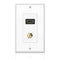 TNP HDMI Wall Outlet with Coax Outlet, 1 Port HDMI Coax Wall Plate for 4K Full HD