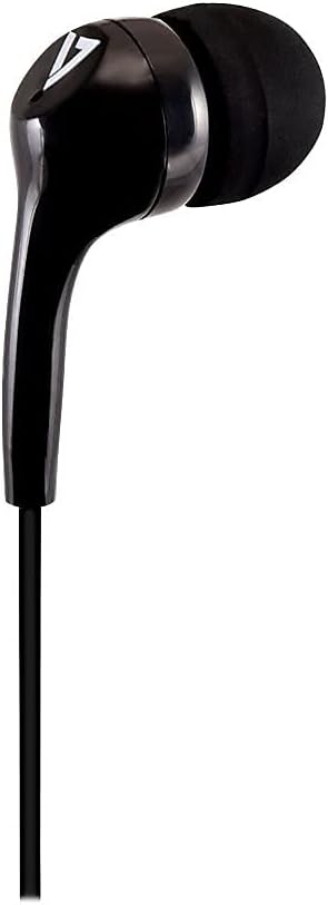 V7 HA105 Lightweight Stereo Earbuds, Black