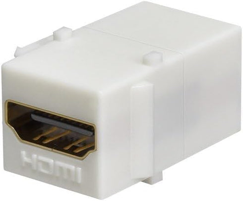 Monoprice 106852 Keystone Jack HDMI Female to Female Coupler Adapter - White