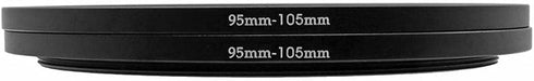 Metal Step Up Ring, 95mm to 105mm, 2 Pieces Step-Up Lens Adapter Ring for Canon Nikon Sony