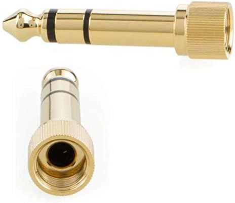 2PCS 6.35mm Stereo Adapter with Screw for HD280, HD212, HD 477, HD 497, EG 350 Compatible with Sony 7506, ATH-M50X, AKG
