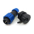2Pin Aviation Connector Plug and Socket, Waterproof Power Connector, Panel Mount 13mm, IP67