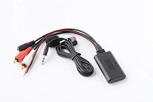 Car 12V Aux Bluetooth 5.0 Adapter Module, Music Receiver Car Kit with 2 RCA Input Aux Audio for Car Radio Stereo Speaker