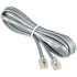 InstallerParts RJ11 Modular Telephone Cord Extension, Straight Wiring, Silver, 7FT