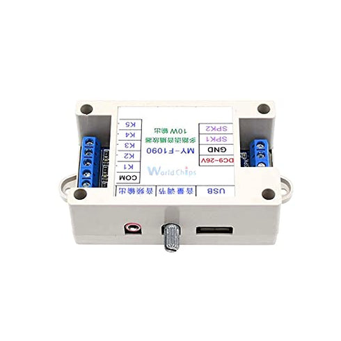 Deeoee 12V-24V MP3 128M Programmable DC WAV Voice Module Sound Player with Box Case TF Card Control for Voice Alarm